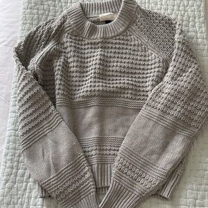 Universal Thread Textured Knit Gray Sweater